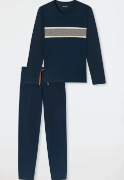 Schlafanzug lang Streifen admiral - Casual Essentials