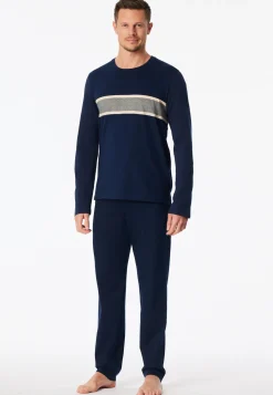 Schlafanzug lang Streifen admiral - Casual Essentials