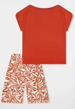 Schlafanzug 3/4-lang terracotta - Selected Premium