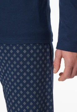 Schlafanzug lang V-Ausschnitt admiral - Casual Essentials