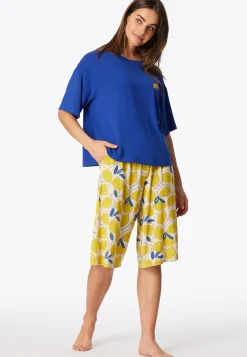 Schlafanzug 3/4lang Zitrone royal - Casual Fashion