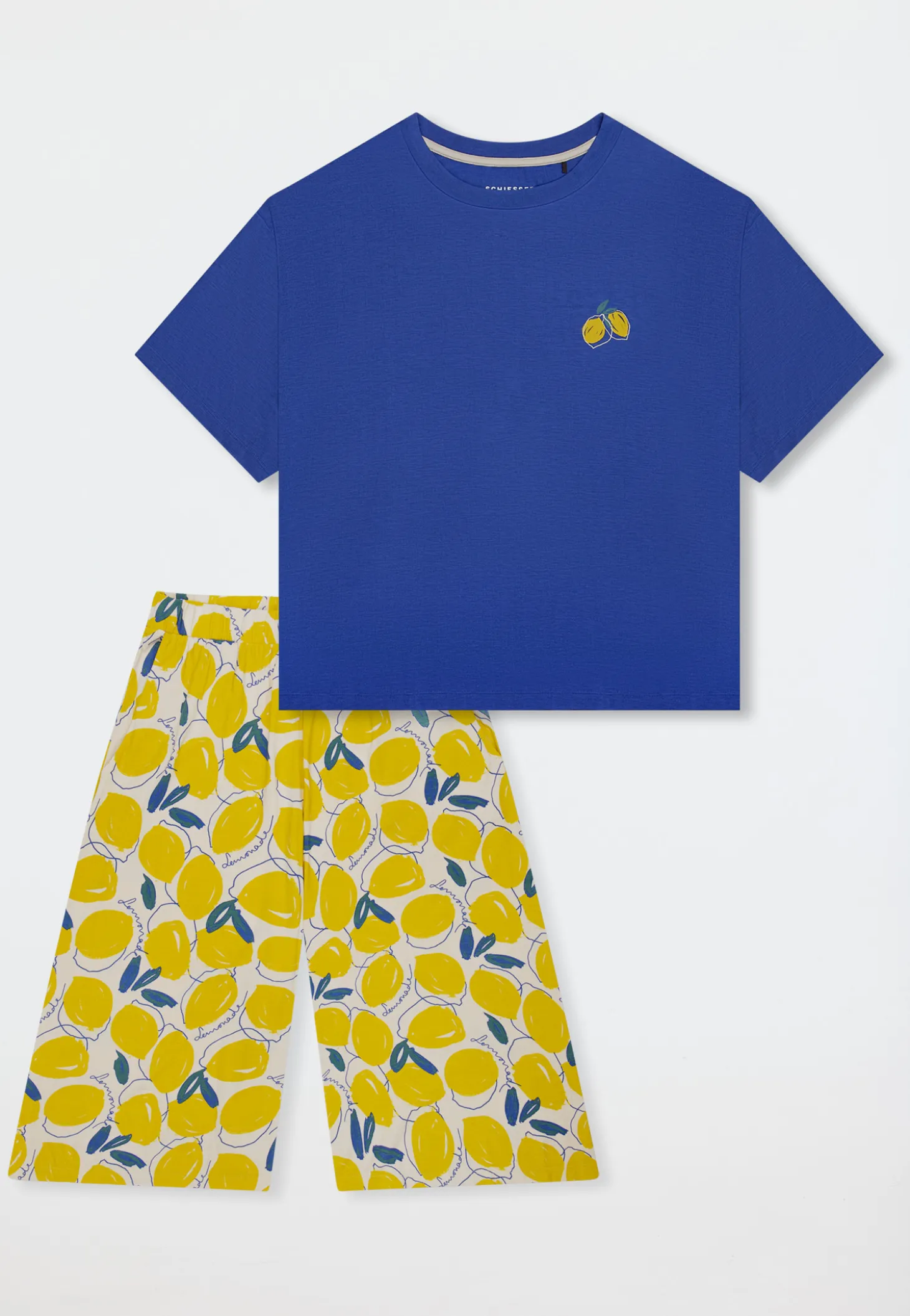 Schlafanzug 3/4lang Zitrone royal - Casual Fashion
