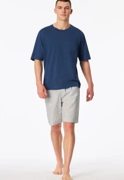 Shirt kurzarm Brusttasche atlantikblau - Mix+Relax