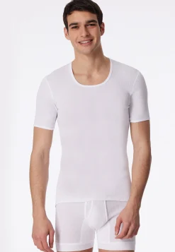 Shirt kurzarm Doppelripp weiß - Original Classics