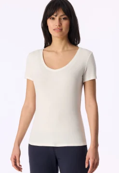 Shirt kurzarm Feinripp sekt - Naturschönheit