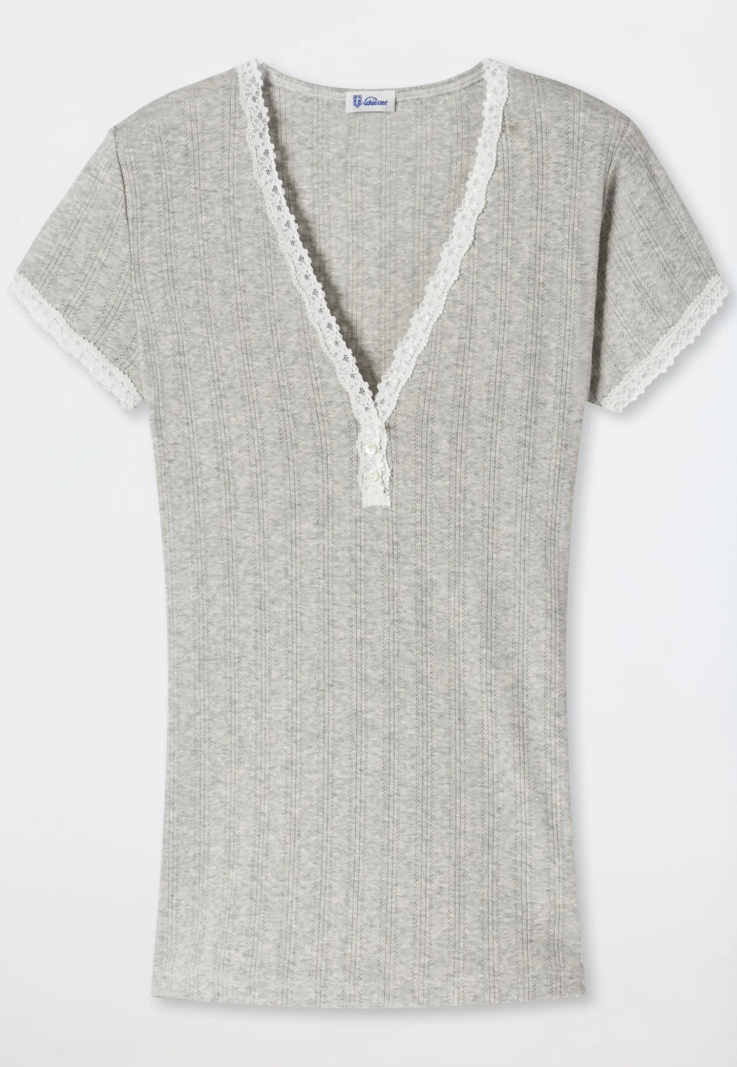 Shirt kurzarm grau meliert - Revival Agathe
