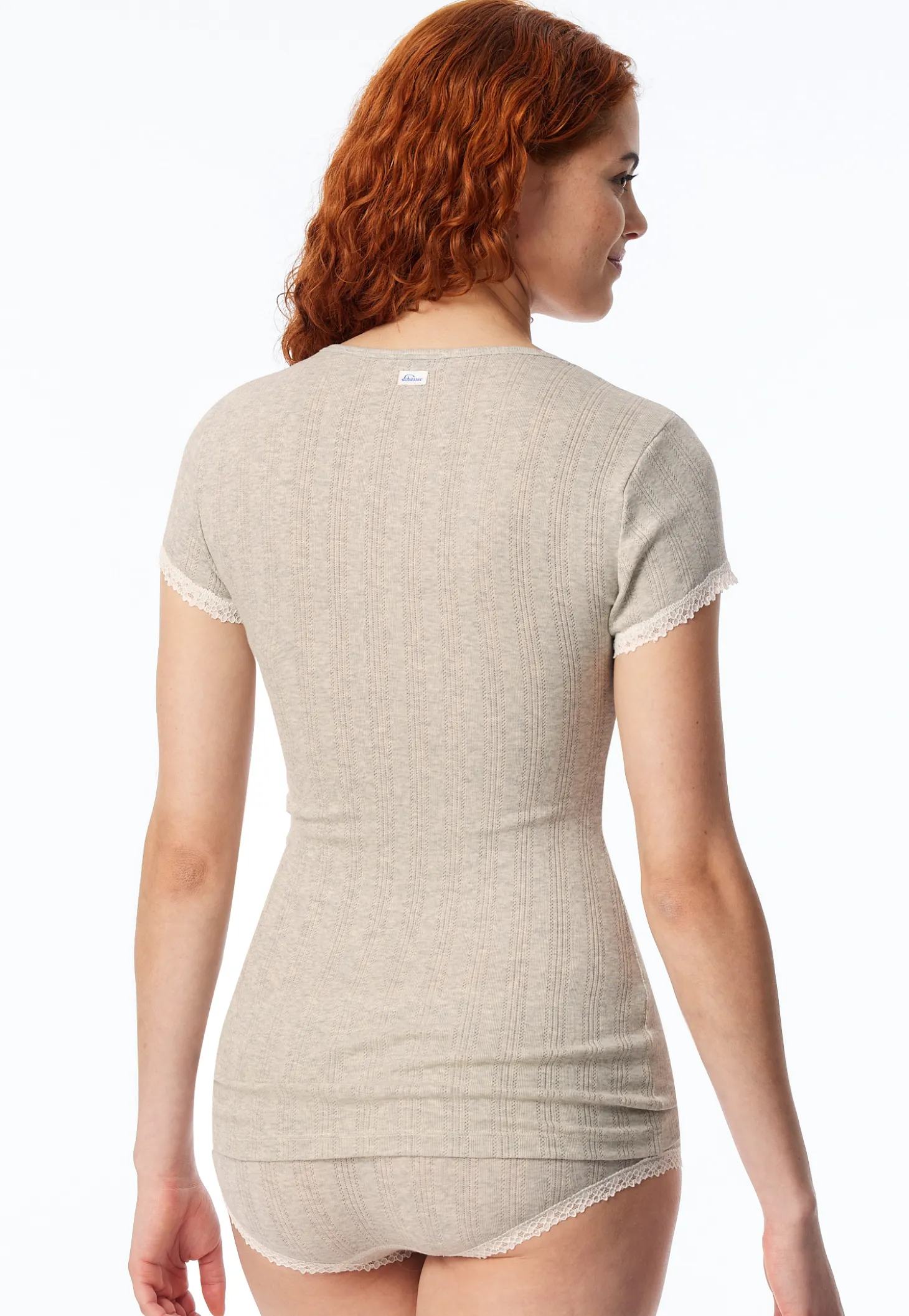 Shirt kurzarm grau meliert - Revival Agathe