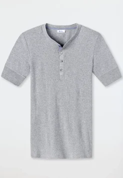 Shirt kurzarm grau meliert - Revival Karl-Heinz