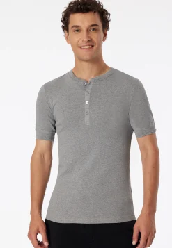 Shirt kurzarm grau meliert - Revival Karl-Heinz