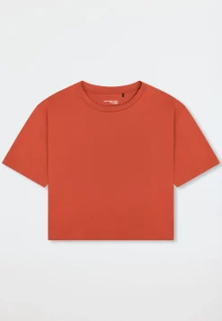 Shirt kurzarm Heavy Single Jersey terracotta - Mix+Relax