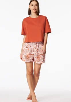 Shirt kurzarm Heavy Single Jersey terracotta - Mix+Relax