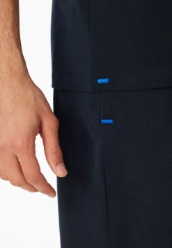 Shirt kurzarm Knopfleiste nachtblau - Mix+Relax