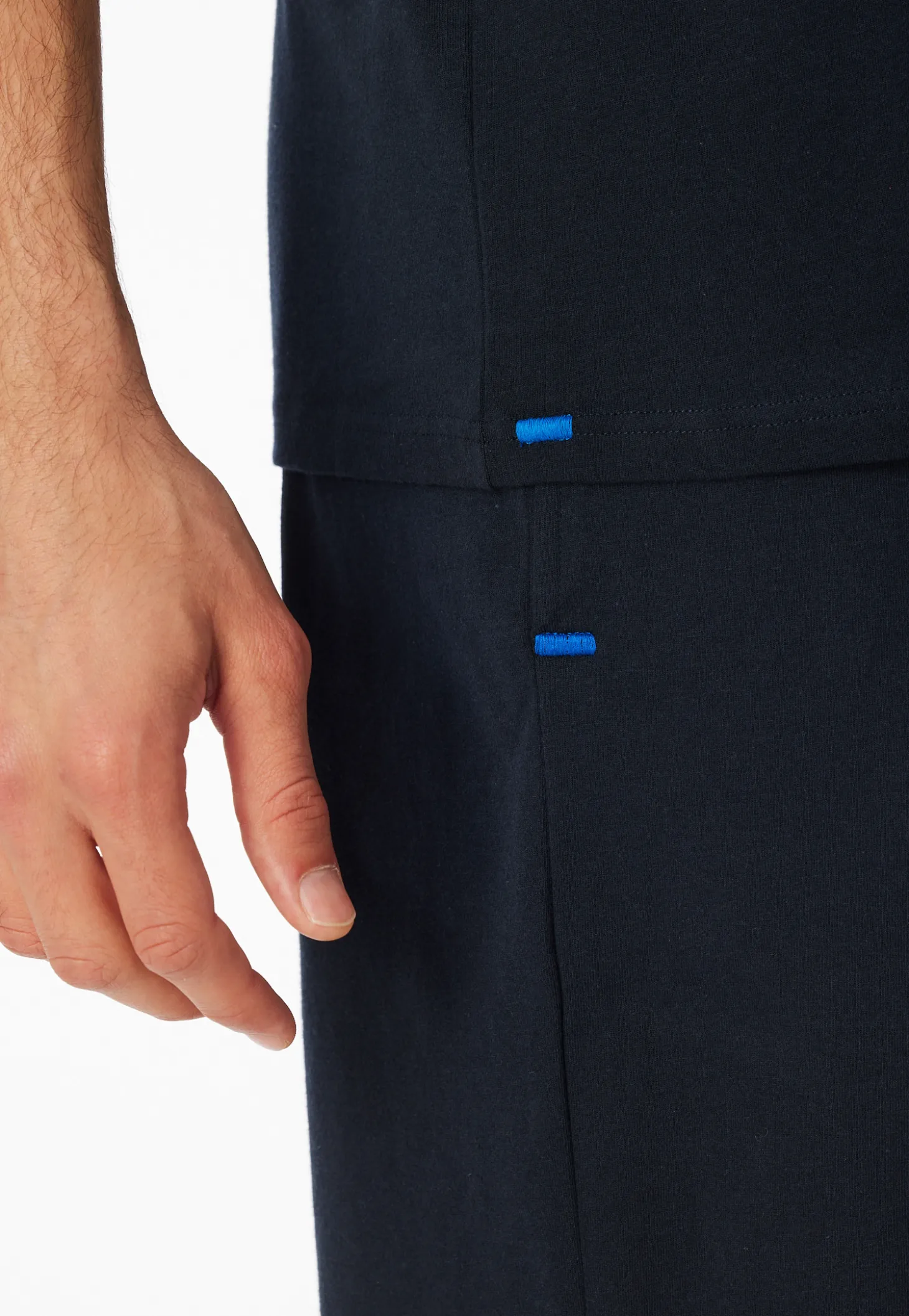 Shirt kurzarm Knopfleiste nachtblau - Mix+Relax