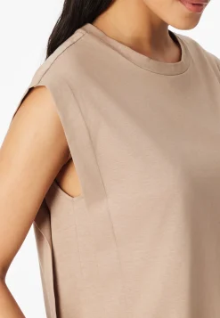 Shirt kurzarm Leinen mocha - Mix+Relax