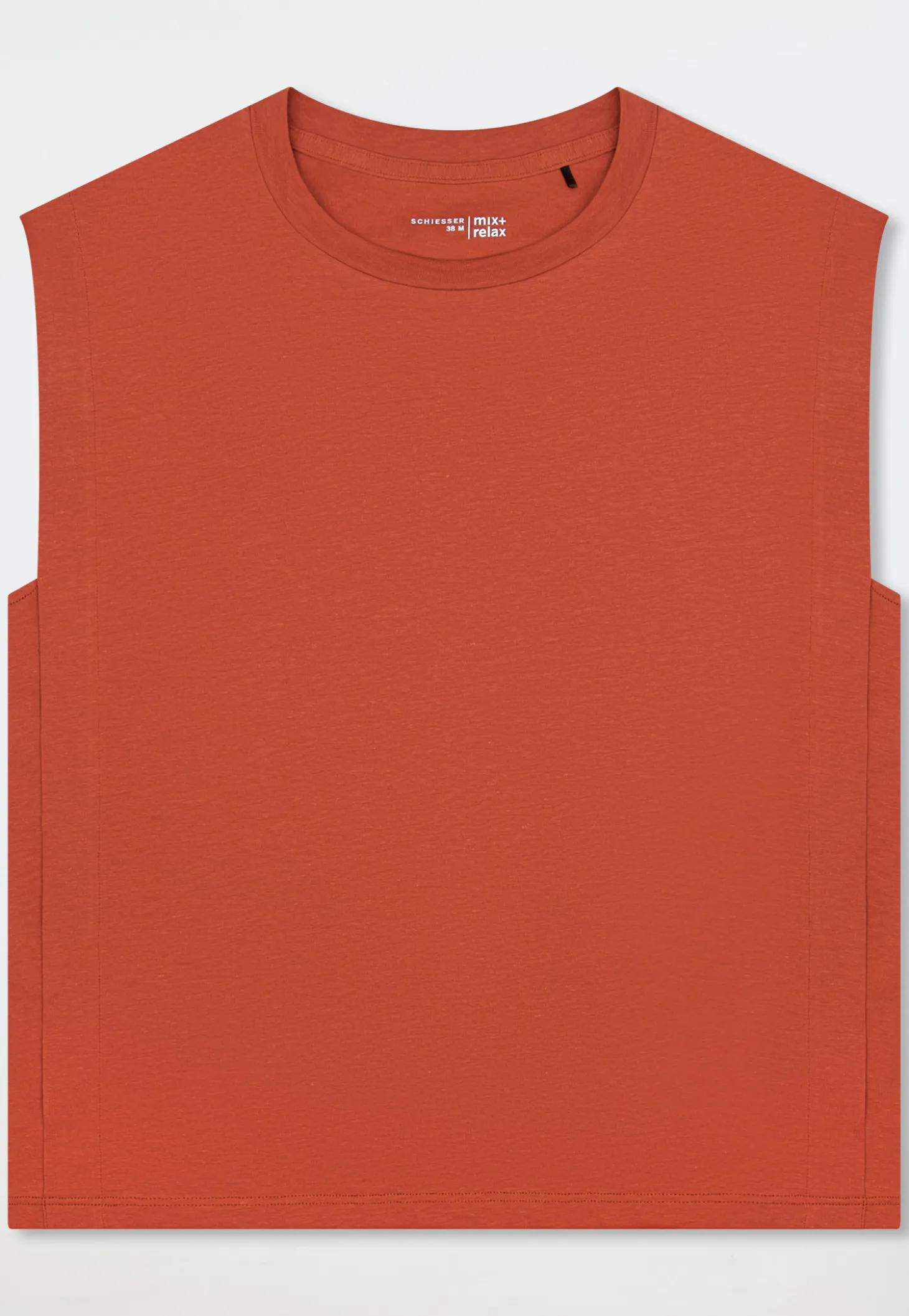 Shirt kurzarm Leinen terracotta - Mix+Relax