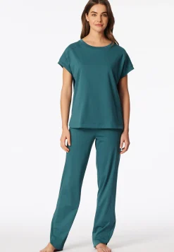 Shirt kurzarm merzerisierter Interlock grün - Mix+Relax