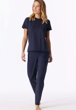Shirt kurzarm Ringel deep blue- Mix+Relax