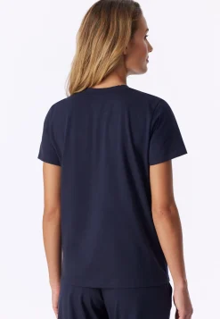 Shirt kurzarm Ringel deep blue- Mix+Relax