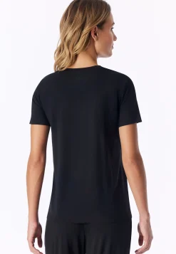 Shirt kurzarm schwarz - Mix+Relax