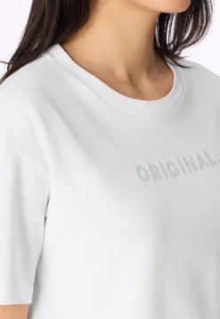 Shirt kurzarm schwerer Single Jersey weiß - Mix+Relax