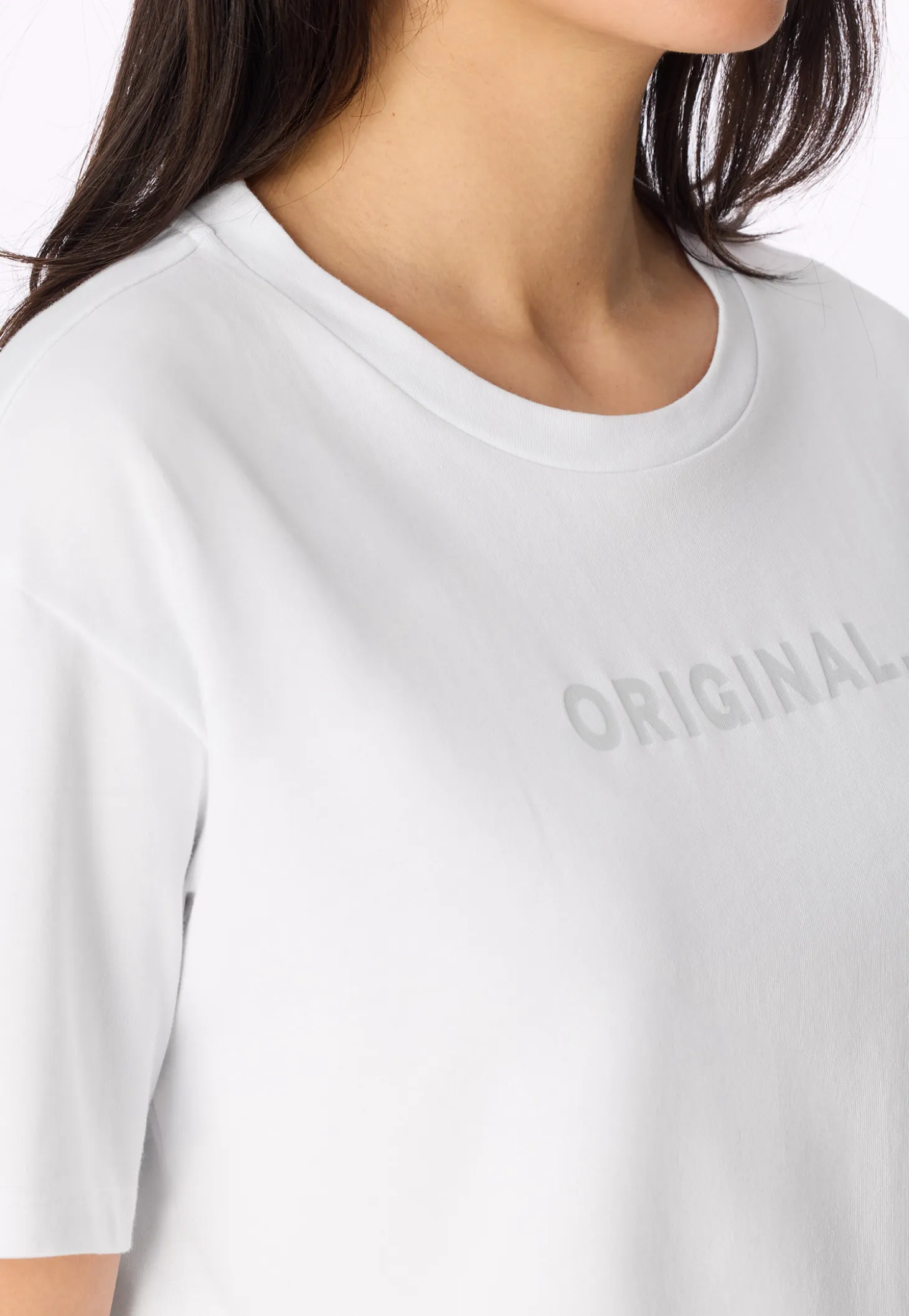 Shirt kurzarm schwerer Single Jersey weiß - Mix+Relax