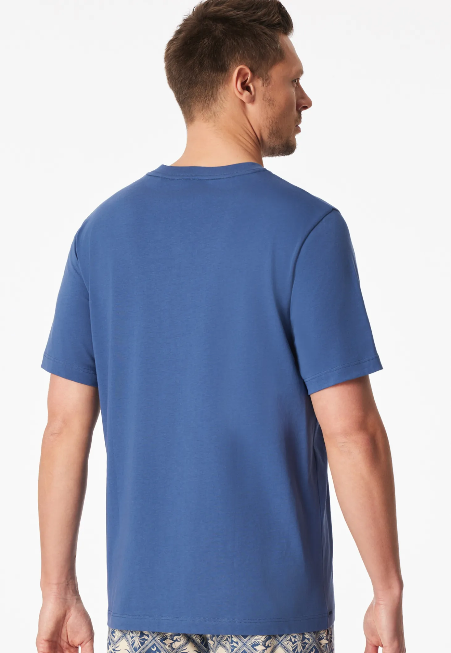 Shirt kurzarm V-Ausschnitt atlantikblau - Mix+Relax