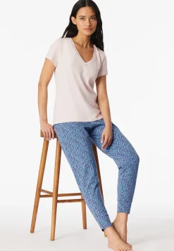 Shirt kurzarm V-Ausschnitt rosé - Mix+Relax