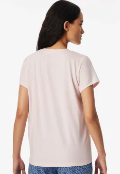 Shirt kurzarm V-Ausschnitt rosé - Mix+Relax