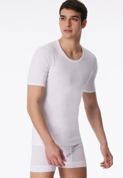 Shirt kurzarm weiß - Essentials Feinripp