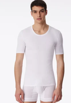 Shirt kurzarm weiß - Essentials Feinripp