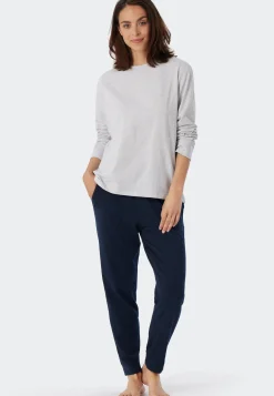 Shirt langarm grau meliert - Mix+Relax