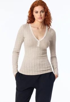Shirt langarm grau meliert - Revival Agathe