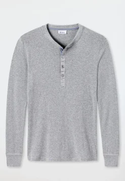 Shirt langarm grau meliert - Revival Karl-Heinz