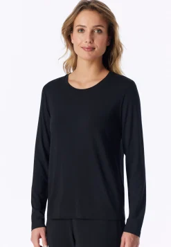 Shirt langarm schwarz - Mix+Relax
