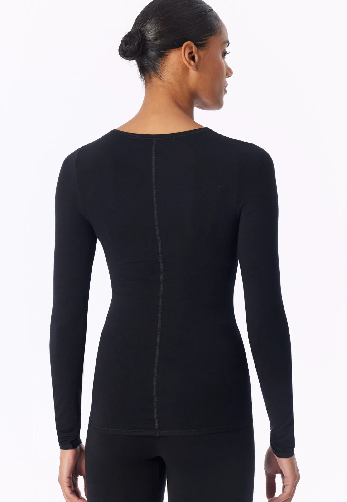 Shirt langarm schwarz - Personal Fit