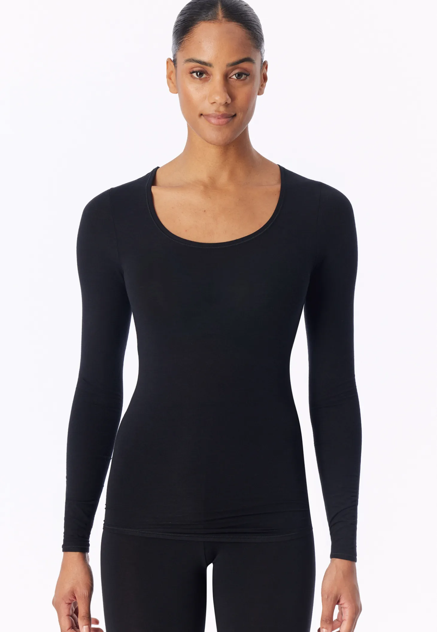 Shirt langarm schwarz - Personal Fit