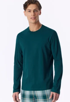 Shirt langarm tiefseegrün - Mix+Relax