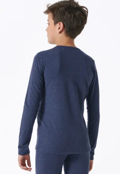 Shirt langarm unisex dunkelblau - Active