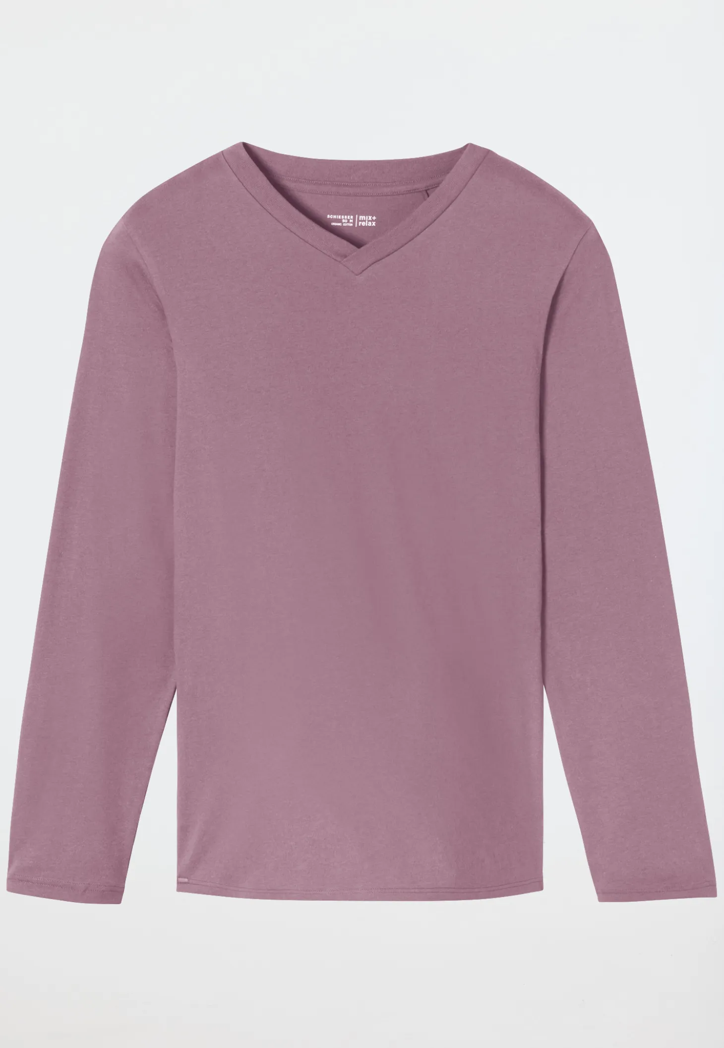 Shirt langarm V-Ausschnitt lila - Mix+Relax