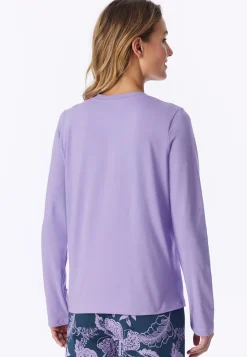 Shirt langarm V-Ausschnitt zartlila - Mix+Relax