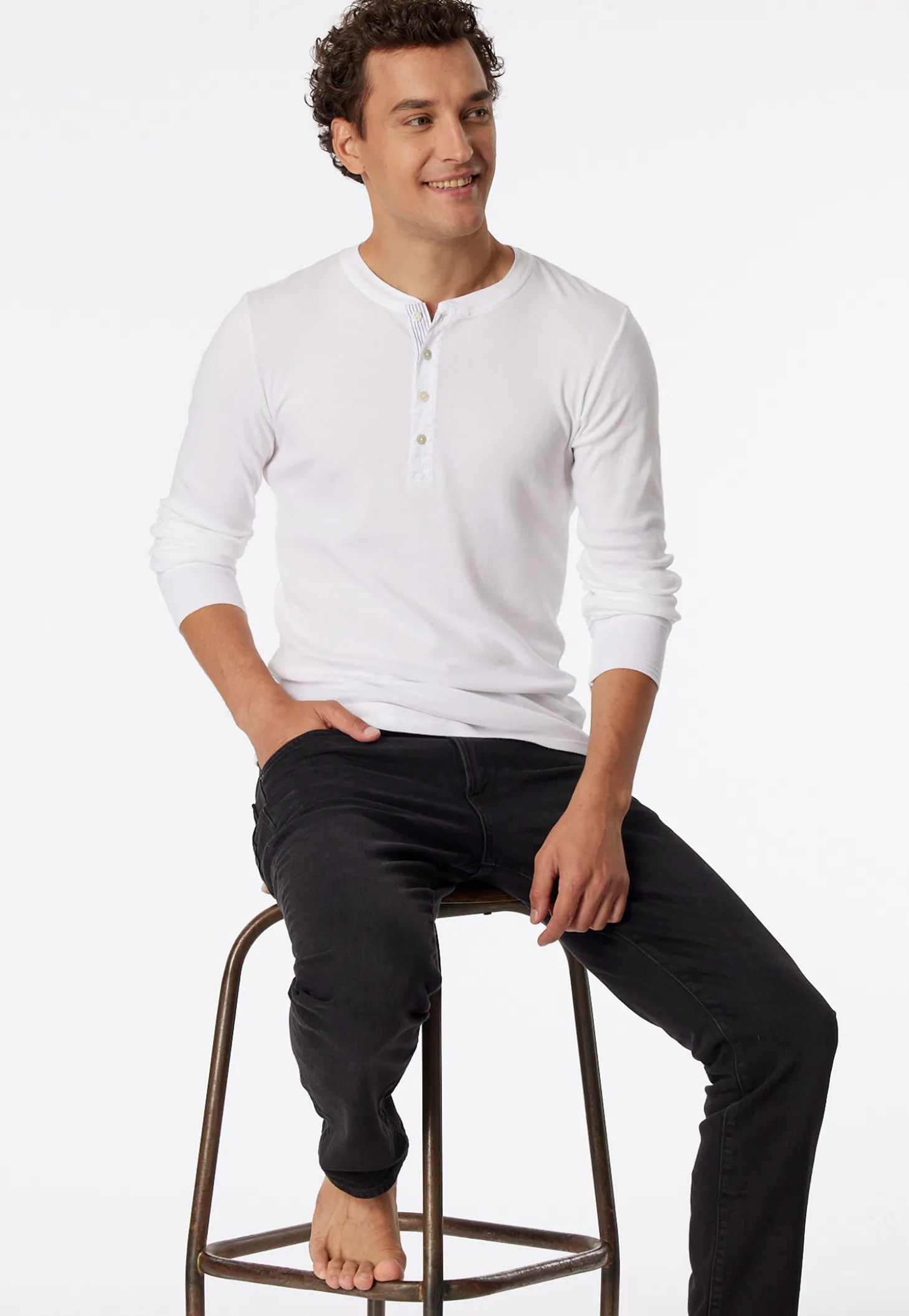 Shirt langarm weiß - Revival Karl-Heinz