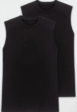Shirt ärmellos 2er-Pack schwarz - Essentials