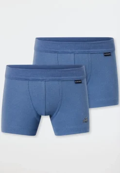 Shorts 2er-Pack blau - Fine Rib