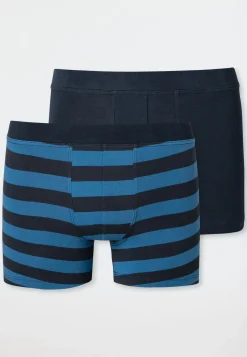 Shorts 2er-Pack dunkelblau/ geringelt - 95/5