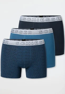Shorts 3er-Pack jeansblau/ nachtblau/ blau gemustert - 95/5