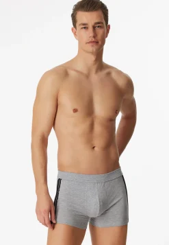 Shorts 3er-Pack Organic Cotton Streifen grau-meliert - 95/5