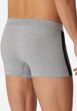 Shorts 3er-Pack Organic Cotton Streifen grau-meliert - 95/5