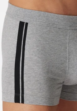 Shorts 3er-Pack Organic Cotton Streifen grau-meliert - 95/5