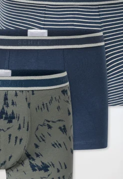 Shorts 3er-Pack Ringel blau/ grün - 95/5