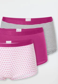 Shorts 3er-Pack Ringel Blümchen mehrfarbig - 95/5